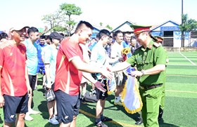 Công an quận Ngô Quyền khai mạc Giải bóng đá nam 7 người năm 2024