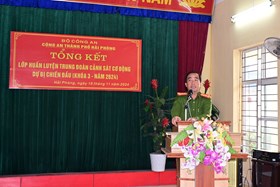 Bế mạc lớp huấn luyện Trung đoàn CSCĐ dự bị chiến đấu khóa 3 năm 2024, 67,1% học viên xếp loại khá, giỏi