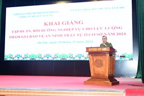 Huyện An Lão: Tập huấn, bồi dưỡng nghiệp vụ cho gần 400 đại biểu là lực lượng tham gia bảo vệ an ninh, trật tự ở cơ sở