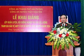 Huyện Thủy Nguyên: Huấn luyện, bồi dưỡng nghiệp vụ cho lực lượng tham gia bảo vệ An ninh trật tự ở cơ sở năm 2024