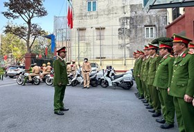 Công an quận Ngô Quyền ra quân thực hiện Cao điểm tấn công, trấn áp tội phạm và Cao điểm đảm bảo an toàn giao thông Tết Nguyên đán Ất Tỵ 2025