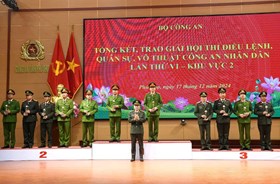 Công an thành phố xuất sắc giành giải Nhì toàn đoàn tại Đại Hội khỏe và Hội thi Điều lệnh - Quân sự - Võ thuật