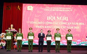 Công an huyện Bạch Long Vĩ tổng kết công tác năm 2024, triển khai chương trình công tác năm 2025
