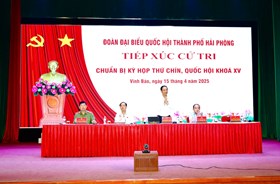 Đoàn Đại biểu Quốc hội thành phố Hải Phòng tiếp xúc cử tri huyện Vĩnh Bảo lấy kiến chuẩn bị kỳ họp thứ 9, Quốc hội khóa 15