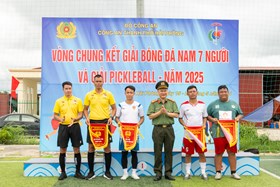 Bế mạc Giải Bóng đá nam 7 người trong toàn lực lượng Công an thành phố Hải Phòng năm 2025