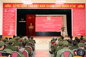 Công an phường Lê Chân: Giao ban lực lượng tham gia bảo vệ an ninh trật tự cơ sở