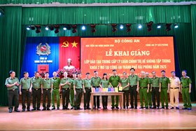 Khai giảng lớp đào tạo trung cấp lý luận chính trị hệ không tập trung (khóa 2) tại CATP Hải Phòng