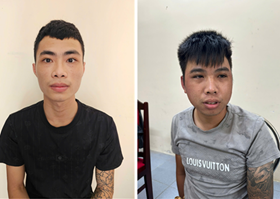 Bắt giữ 02 đối tượng có hành vi cướp giật tài sản tại địa bàn xã Tân Kỳ
