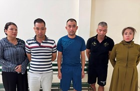 Công an phường Lê Chân bắt quả tang 5 đối tượng có hành vi đánh bạc