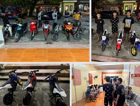 Công an xã Tiên Lãng xử lý 12 trường hợp vi phạm trật tự an toàn giao thông và 11 xe mô tô trong đêm 2.8