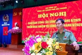 Thiếu tướng Bùi Quang Bình, Giám đốc CATP chỉ đạo Công an các đơn vị, địa phương triển khai nghiêm túc 7 nhiệm vụ công tác trọng tâm tháng 9/2025