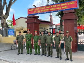Công an xã Cẩm Giàng chủ động bảo đảm ANTT, ATGT ngày khai giảng năm học mới