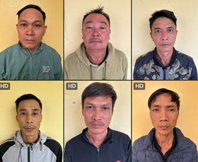 Công an xã Chấn Hưng: Bắt quả tang 6 đối tượng đánh bạc tại cửa hàng tạp hóa 