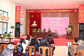 Công an phường Thiên Hương tổ chức hội nghị “lắng nghe ý kiến Nhân dân”