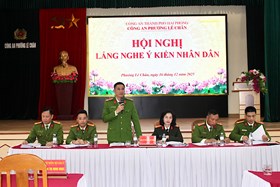 Nhân dân ghi nhận, đánh giá cao tinh thần trách nhiệm của lực lượng Công an phường Lê Chân