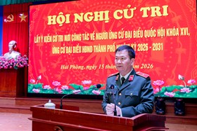 Công an thành phố tổ chức lấy ý kiến cử tri, giới thiệu người ra ứng cử đại biểu Quốc hội khóa XVI, ứng cử đại biểu HĐND thành phố khóa XVII, nhiệm kỳ 2026 – 2031