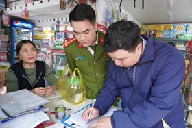 Công an xã Vĩnh Am phối hợp kiểm tra an toàn thực phẩm dịp Tết Nguyên đán Bính Ngọ 2026