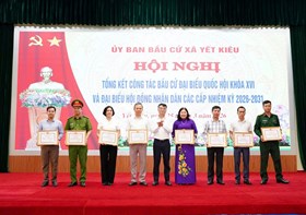 Công an xã Yết Kiêu chủ động đảm bảo an ninh, trật tự trong suốt quá trình bầu cử