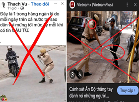 Sự thật đằng sau bức ảnh được cho là CSGT Việt Nam dùng gậy đánh người vi phạm