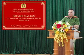 Công an phường Lê Ích Mộc: Tổ chức giao ban với lực lượng tham gia bảo vệ an ninh trật tự ở cơ sở 