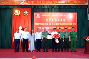 Công ty cổ phần Nhiệt điện Phả Lại: Phát huy hiệu quả phong trào toàn dân bảo vệ an ninh Tổ quốc, giữ vững ANTT phục vụ phát triển sản xuất - kinh doanh