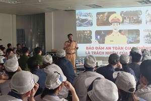 Trạm CSGT An Hưng và Công an xã An Phong: Tuyên truyền an toàn giao thông tại Khu công nghiệp An Dương