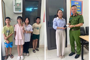 05 học sinh nhặt được của rơi, trả lại người đánh mất tại phường Thành Đông