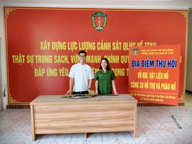 Chi hội Phụ nữ Đội tàng thư căn cước, Phòng Cảnh sát QLHC về TTXH: Tích cực vận động Nhân dân tự nguyện giao nộp vũ khí, vật liệu nổ, công cụ hỗ trợ và pháo