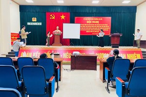 Công an phường An Hải sát cánh hướng dẫn lực lượng tham gia bảo vệ an ninh trật tự ở cơ sở luyện tập cho Hội thi cấp cụm