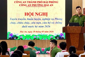 Công an phường Hải An: Tuyên truyền pháp luật và kỹ năng an toàn hè cho gần 400 giáo viên, học sinh Trường THCS Lê Lợi