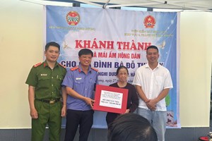 Công an phường Hưng Đạo phối hợp xây dựng và khánh thành nhà mái ấm nông dân
