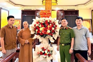 Công an phường Lê Thanh Nghị bảo đảm an ninh, trật tự dịp Đại lễ Phật đản Phật lịch 2570