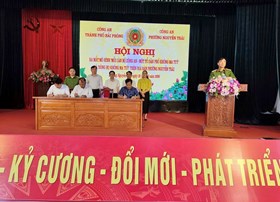 Công an phường Nguyễn Trãi ra mắt mô hình “Mỗi cán bộ Công an - Một tổ dân phố không ma túy” và “Dòng họ không ma túy”