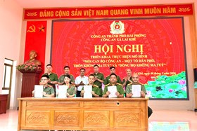 Công an xã Lai Khê triển khai mô hình “Mỗi cán bộ, chiến sĩ một tổ dân phố, thôn không ma túy” và “Dòng họ không ma túy”