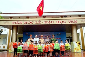 Công an xã Thái Tân: Chung tay phòng chống đuối nước và tai nạn thương tích cho học sinh