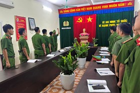 Công an xã Vĩnh Am: Tổ chức giao ban triển khai nhiệm vụ công tác tháng 5 