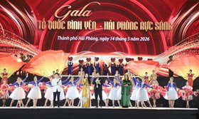 Gala “Tổ quốc bình yên - Hải Phòng rực sáng”: Niềm tự hào và khát vọng dựng xây thời đại mới