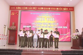 Hội thi lực lượng tham gia bảo vệ ANTT ở cơ sở giỏi lần thứ I – Khu vực thi số 9: Đội tuyển xã Cẩm Giang đoạt giải Nhất