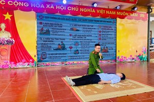 Trường THPT Hà Đông phối hợp Công an xã Hà Đông tổ chức chuyên đề tuyên truyền phòng chống đuối nước cho học sinh