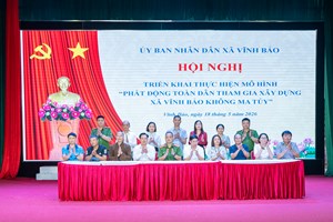 Xã Vĩnh Bảo triển khai mô hình “Toàn dân tham gia xây dựng xã không ma túy”