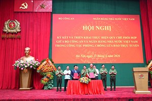 Bộ Công an và Ngân hàng Nhà nước Việt Nam ký kết Quy chế phối hợp trong công tác phòng, chống lừa đảo trực tuyến