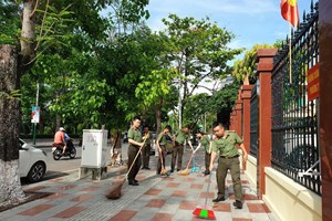CBCS Phòng An ninh Nội địa CATP Hải Phòng tích cực chung tay vì một Hải Phòng xanh - sạch - đẹp