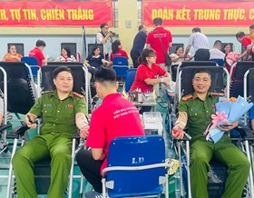 Công an phường Lê Chân: Hiến 35 đơn vị máu trong ngày hội hiến máu tình nguyện năm 2026