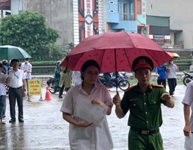 Công an xã Mao Điền bảo vệ tuyệt đối an toàn Kỳ thi tốt nghiệp THPT năm 2026