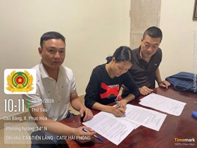 Công an xã Tiên Lãng vận động đầu thú đối tượng truy nã đặc biệt nguy hiểm, trốn lâu năm