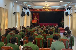 Đảng bộ Công an phường Thành Đông tổ chức sinh hoạt chuyên đề về Nghị quyết Đại hội XIV của Đảng