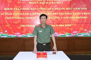 Đoàn kiểm tra số 1 – CATP kiểm tra công tác Công an 6 tháng đầu năm 2026, 1 năm vận hành chính quyền địa phương 2 cấp
