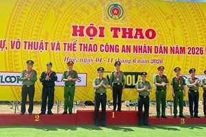 Đội tuyển Công an thành phố đạt giải Ba toàn đoàn tại hội thao quân sự, võ thuật và thể thao Công an nhân dân năm 2026 - khu vực II