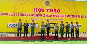 Đội tuyển Công an thành phố đạt giải Ba toàn đoàn tại hội thao quân sự, võ thuật và thể thao Công an nhân dân năm 2026 - khu vực II
