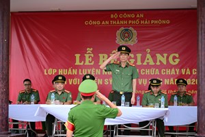 Hoàn thành lớp huấn luyện nghiệp vụ chữa cháy và cứu nạn, cứu hộ cho gần 600 chiến sĩ nghĩa vụ mới năm 2026